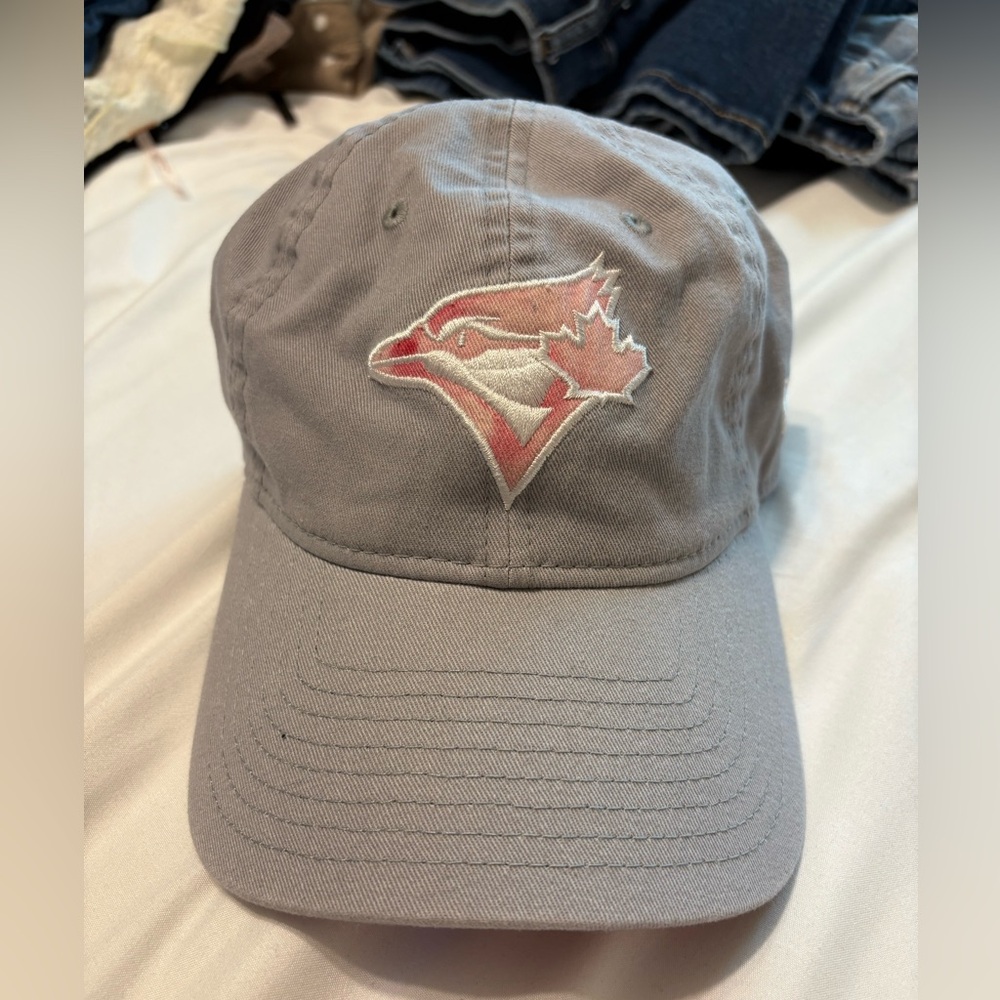 Toronto Blue Jays Grey Baseball Hat with Marble Pink Logo